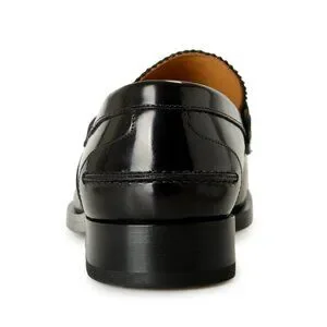 Versace Men\'s Silver Logo Black 100% Leather Slip On Loafers Shoes US 7 IT 40 Versace | Shoes | Versace Mens Silver Logo Black 0 Leather  main image 2